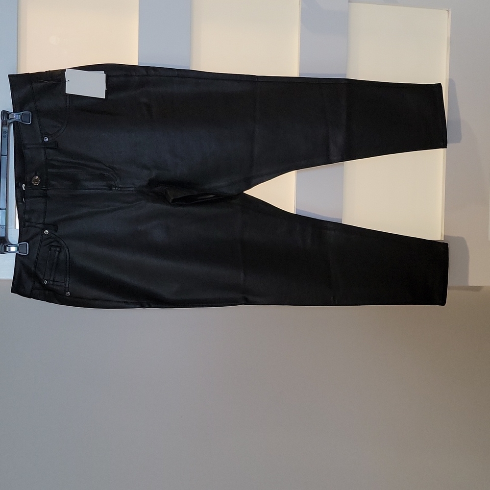 Seven7 black faux leather pants